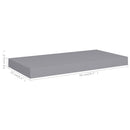 vidaXL szürke MDF lebegő fali polc 50 x 23 x 3,8 cm
