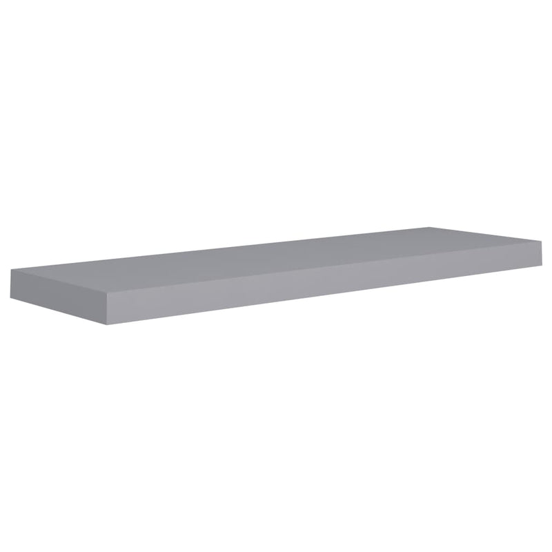 vidaXL 2 db szürke MDF lebegő fali polc 80 x 23,5 x 3,8 cm