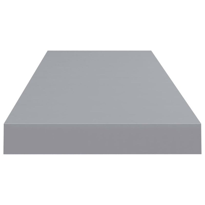 vidaXL 2 db szürke MDF lebegő fali polc 80 x 23,5 x 3,8 cm