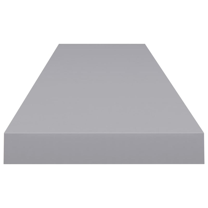 vidaXL 2 db szürke MDF lebegő fali polc 120 x 23,5 x 3,8 cm