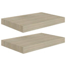 vidaXL 2 db tölgyszínű MDF lebegő fali polc 40 x 23 x 3,8 cm