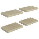 vidaXL 4 db tölgyszínű MDF lebegő fali polc 40 x 23 x 3,8 cm
