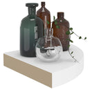 vidaXL fehér MDF lebegő sarokpolc 25 x 25 x 3,8 cm
