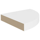 vidaXL 2 db fehér MDF lebegő sarokpolc 25 x 25 x 3,8 cm