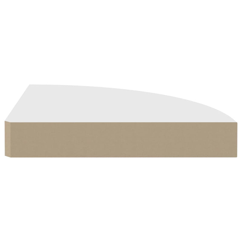 vidaXL 4 db fehér MDF lebegő sarokpolc 25 x 25 x 3,8 cm