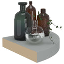 vidaXL 4 db szürke MDF lebegő sarokpolc 25 x 25 x 3,8 cm