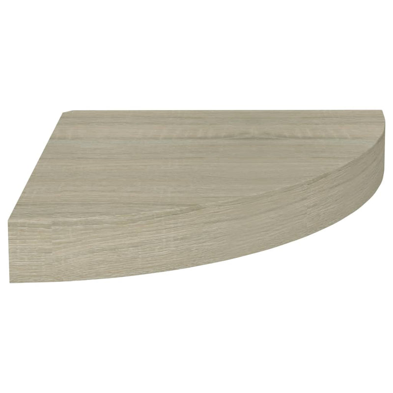 vidaXL 2 db tölgyszínű MDF lebegő sarokpolc 25 x 25 x 3,8 cm