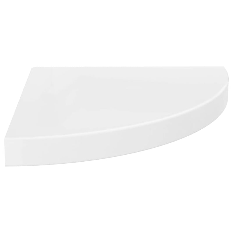 vidaXL magasfényű fehér MDF lebegő sarokpolc 25 x 25 x 3,8 cm