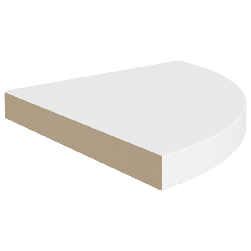 vidaXL 4 db fehér MDF lebegő sarokpolc 35 x 35 x 3,8 cm