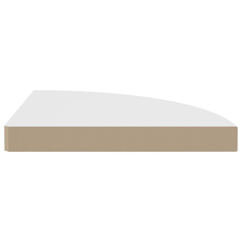 vidaXL 4 db fehér MDF lebegő sarokpolc 35 x 35 x 3,8 cm