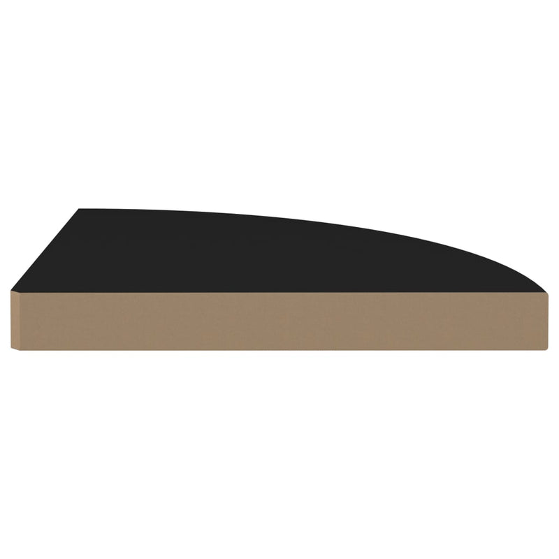 vidaXL fekete MDF lebegő sarokpolc 35 x 35 x 3,8 cm