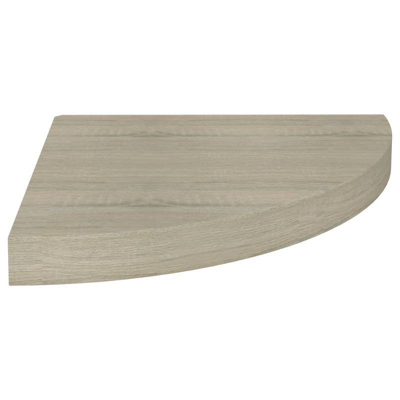 vidaXL 2 db tölgyszínű MDF lebegő sarokpolc 35 x 35 x 3,8 cm
