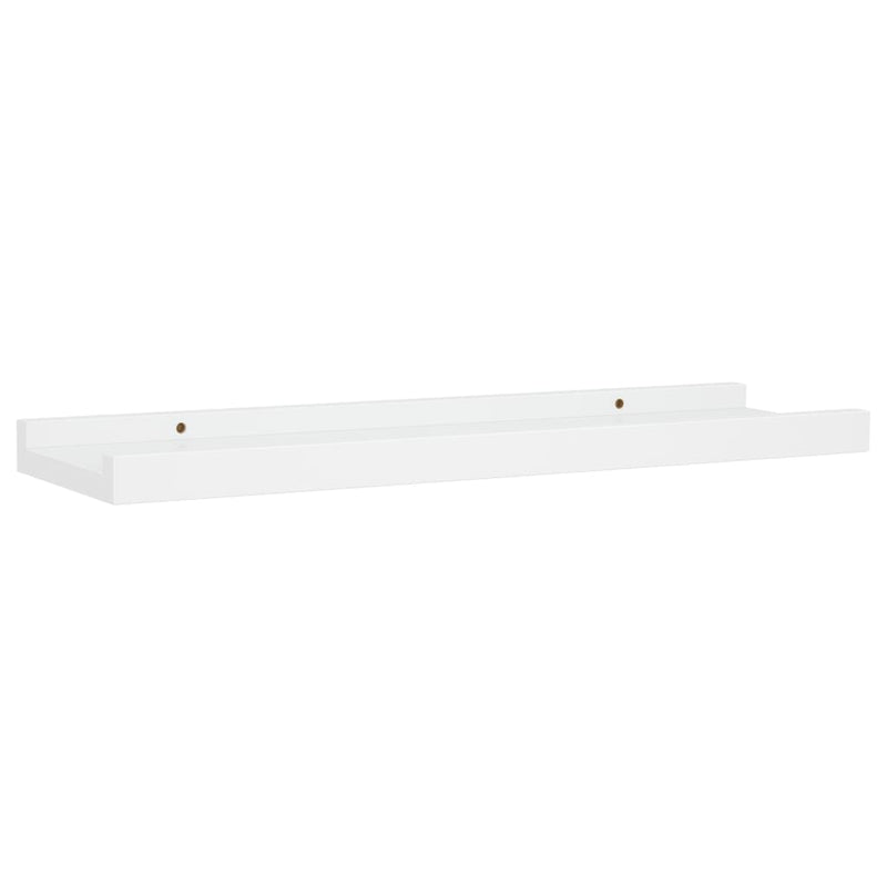 vidaXL 2 db fehér MDF szegélypolc képkeretekhez 40 x 9 x 3 cm