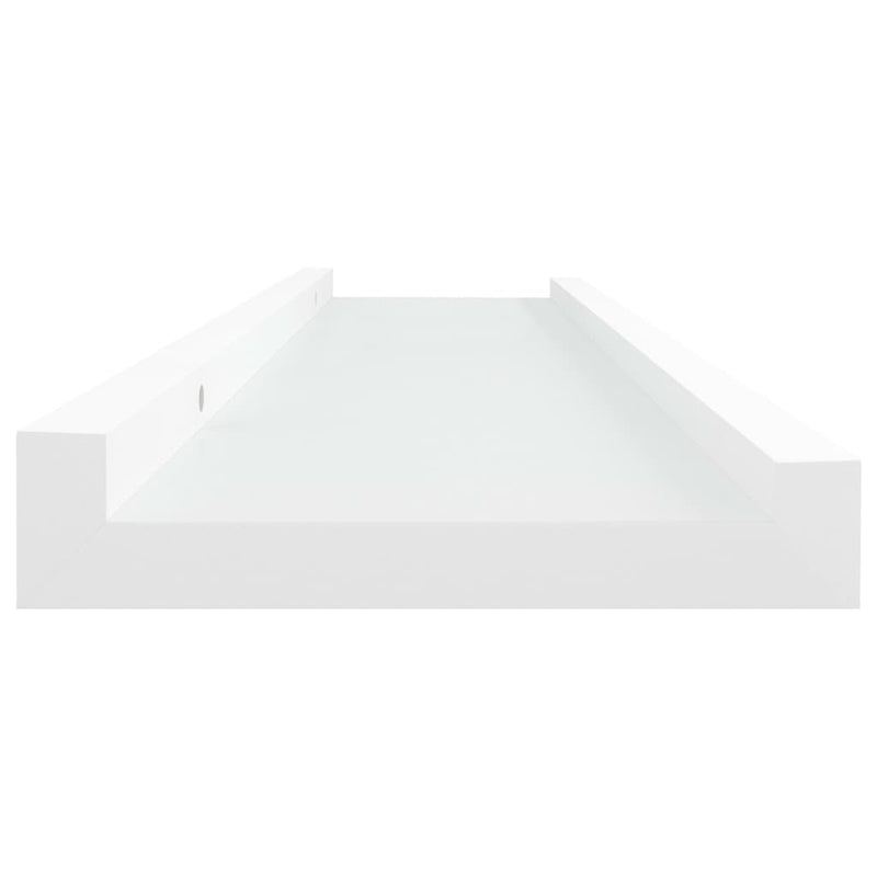 vidaXL 2 db fehér MDF szegélypolc képkeretekhez 40 x 9 x 3 cm