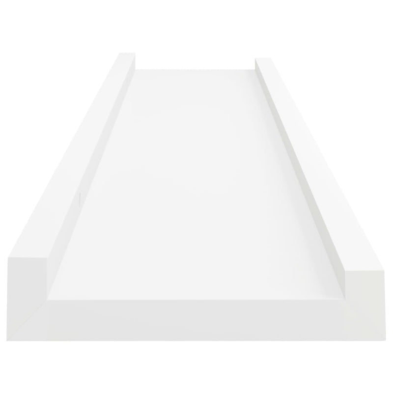 vidaXL 2 db fehér MDF szegélypolc képkeretekhez 40 x 9 x 3 cm