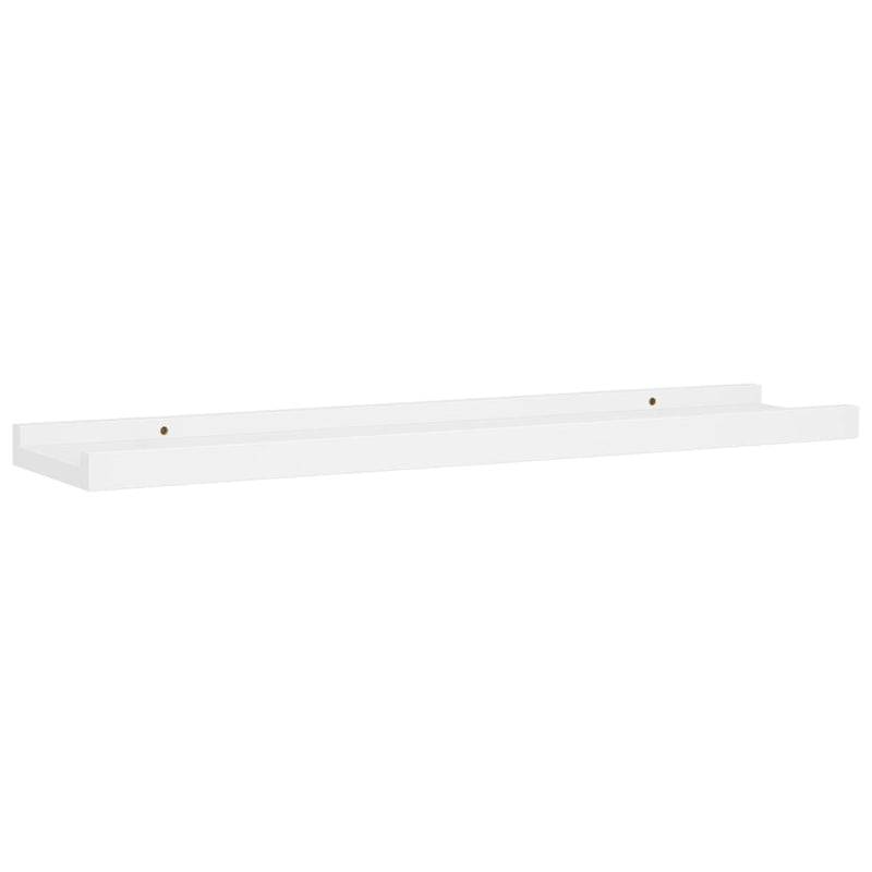vidaXL 2 db fehér MDF szegélypolc képkeretekhez 60 x 9 x 3 cm