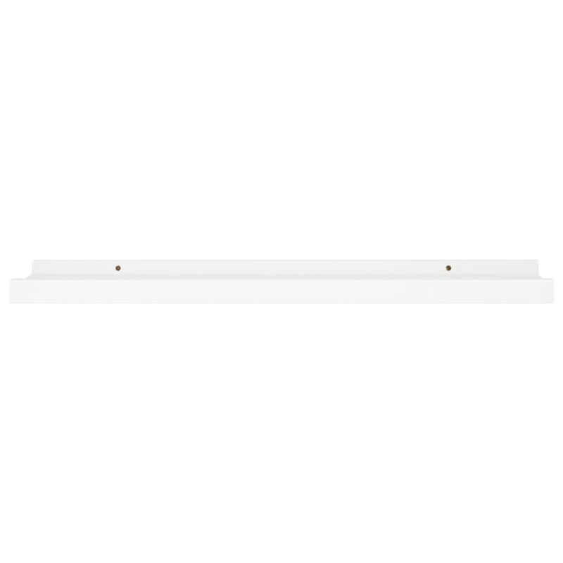 vidaXL 2 db fehér MDF szegélypolc képkeretekhez 60 x 9 x 3 cm