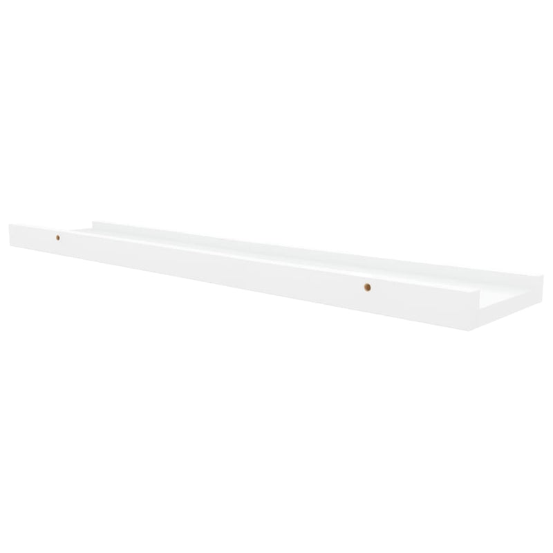 vidaXL 2 db fehér MDF szegélypolc képkeretekhez 60 x 9 x 3 cm