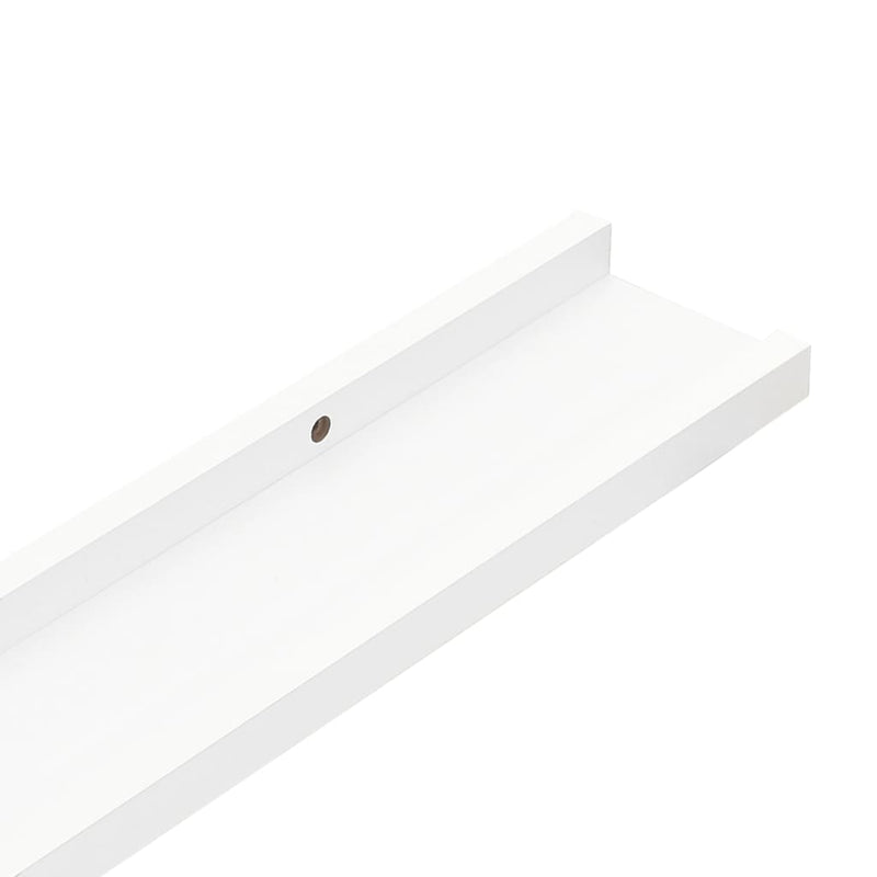 vidaXL 2 db fehér MDF szegélypolc képkeretekhez 60 x 9 x 3 cm