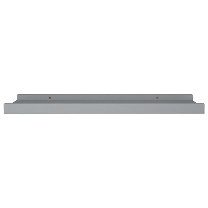 vidaXL 2 db szürke MDF szegélypolc képkeretekhez 40 x 9 x 3 cm