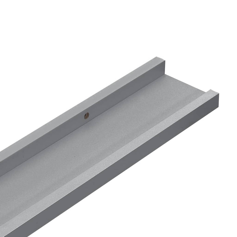 vidaXL 2 db szürke MDF szegélypolc képkeretekhez 40 x 9 x 3 cm