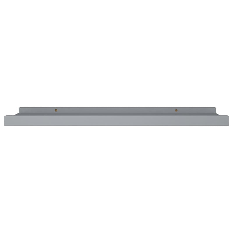 vidaXL 2 db szürke MDF szegélypolc képkeretekhez 60 x 9 x 3 cm