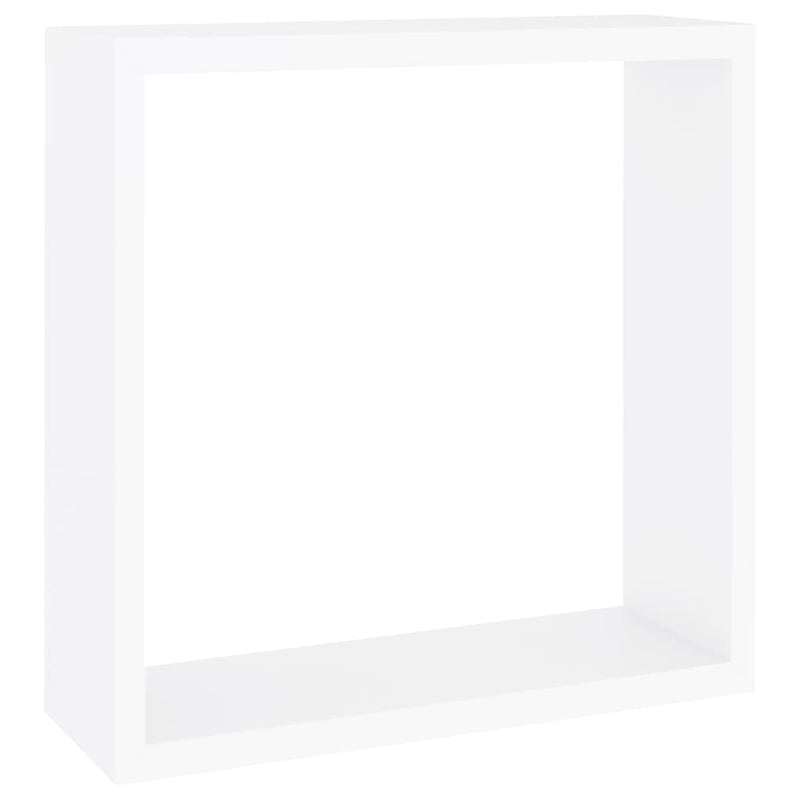 vidaXL 3 db fehér MDF fali kockapolc
