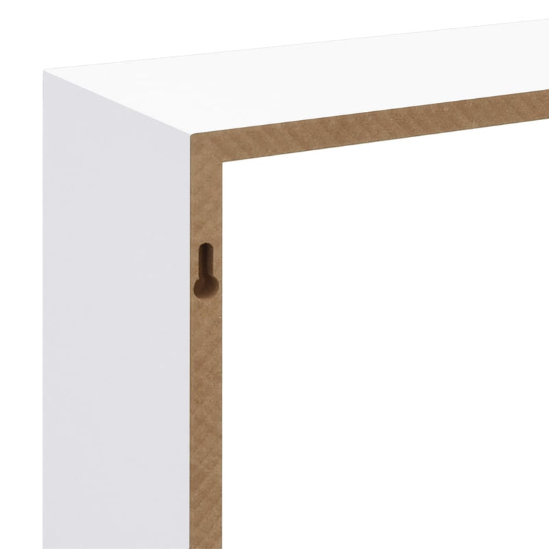 vidaXL 3 db fehér MDF fali kockapolc