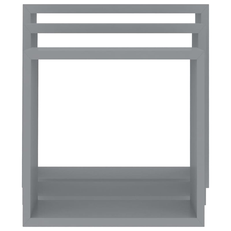 vidaXL 3 db szürke MDF fali kockapolc