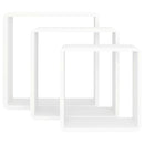 vidaXL 3 db fehér MDF fali kockapolc