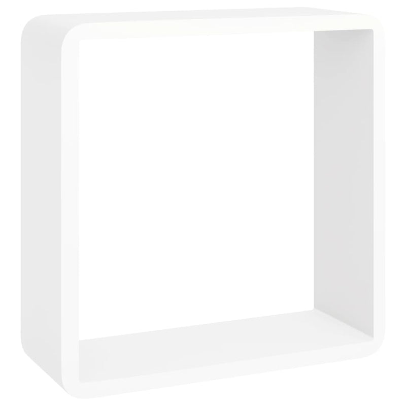vidaXL 3 db fehér MDF fali kockapolc