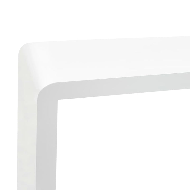 vidaXL 3 db fehér MDF fali kockapolc