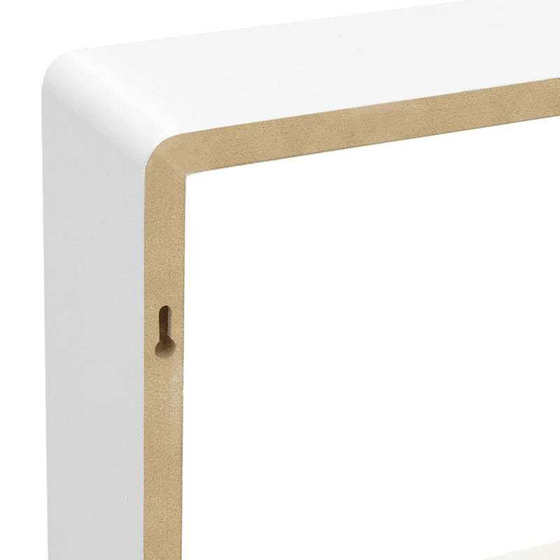 vidaXL 3 db fehér MDF fali kockapolc