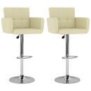 vidaXL 2 db krémszínű műbőr bárszék