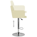 vidaXL 2 db krémszínű műbőr bárszék