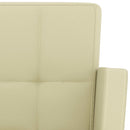 vidaXL 2 db krémszínű műbőr bárszék