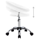 vidaXL fehér műbőr gurulós munkaszék