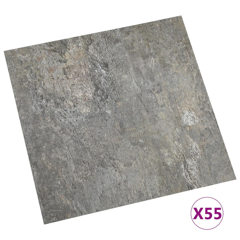 vidaXL 55 db szürke öntapadó PVC padlólap 5,11 m²