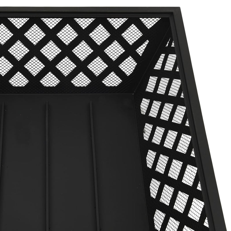 vidaXL XXL acél tűztál piszkavassal 64 cm