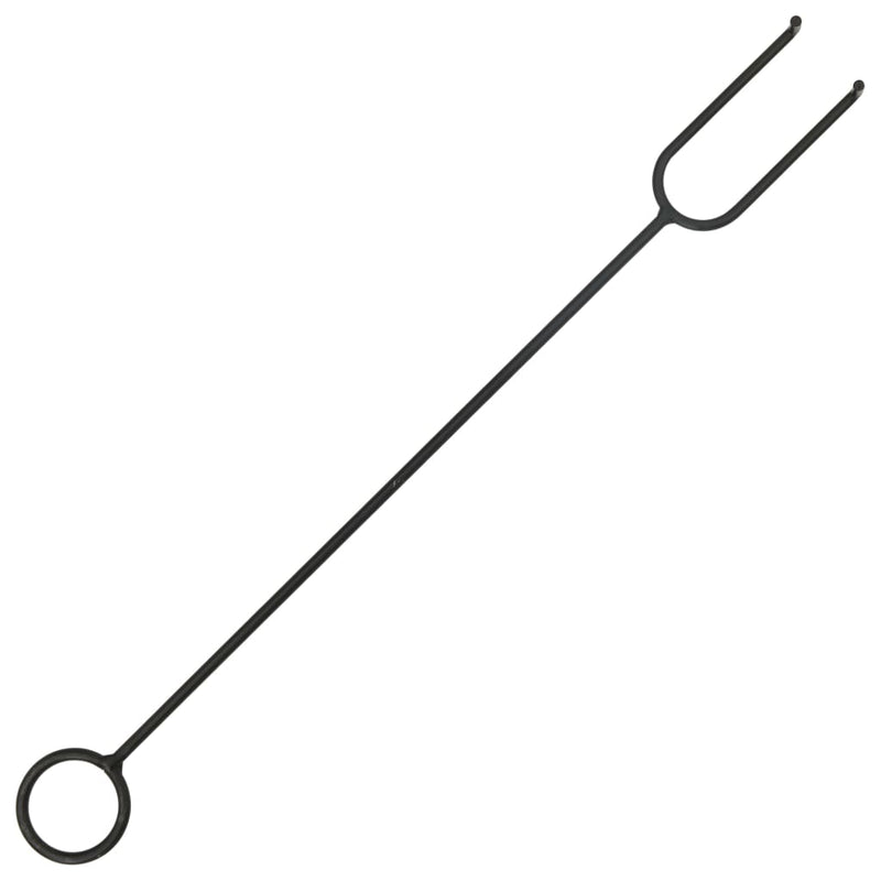 vidaXL XXL acél tűztál piszkavassal 64 cm