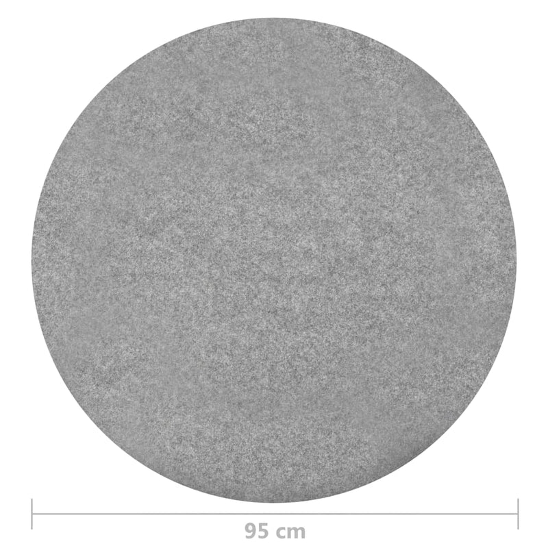vidaXL szürke szegecses aljú kerek PP műfű átm. 95 cm