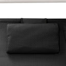 vidaXL fekete kétszemélyes textilén napozóágy napellenzővel