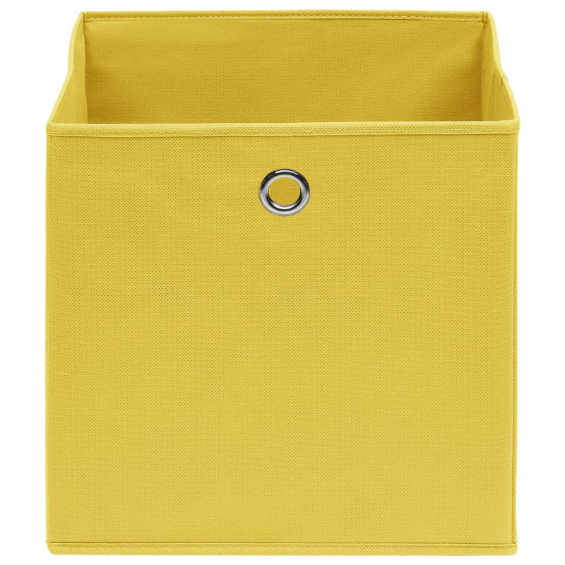 vidaXL 10 db sárga nem szőtt szövet tárolódoboz 28 x 28 x 28 cm