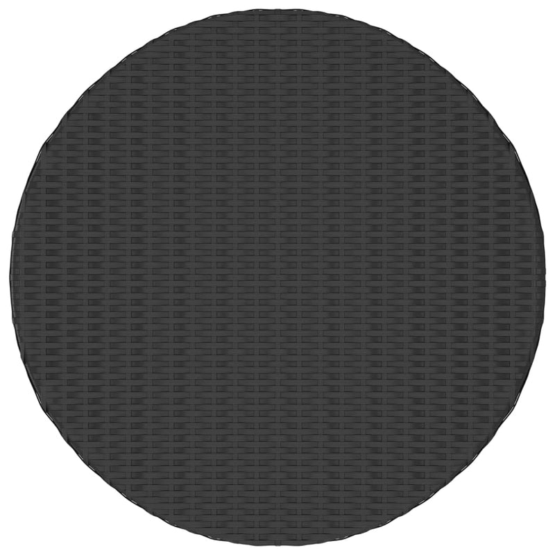 vidaXL fekete polyrattan teázóasztal 68 x 68 x 30 cm