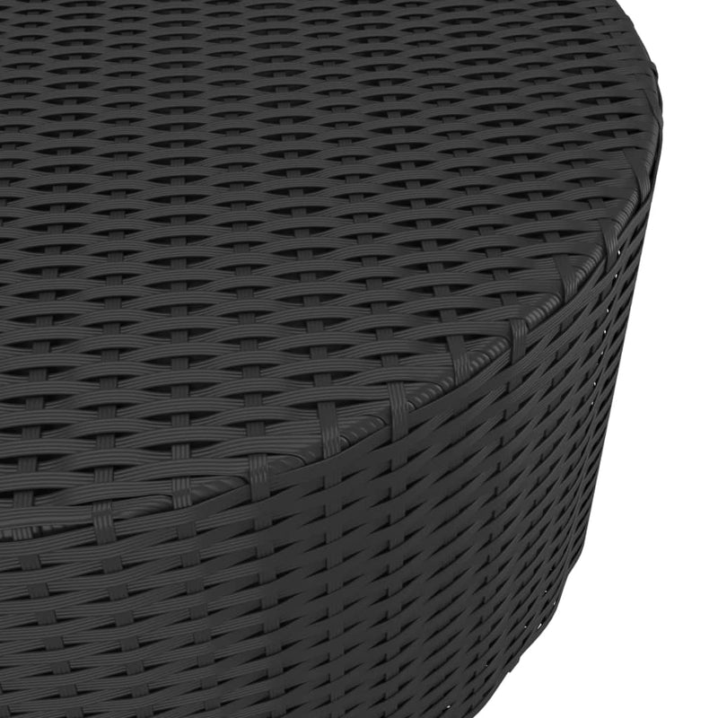 vidaXL fekete polyrattan teázóasztal 68 x 68 x 30 cm