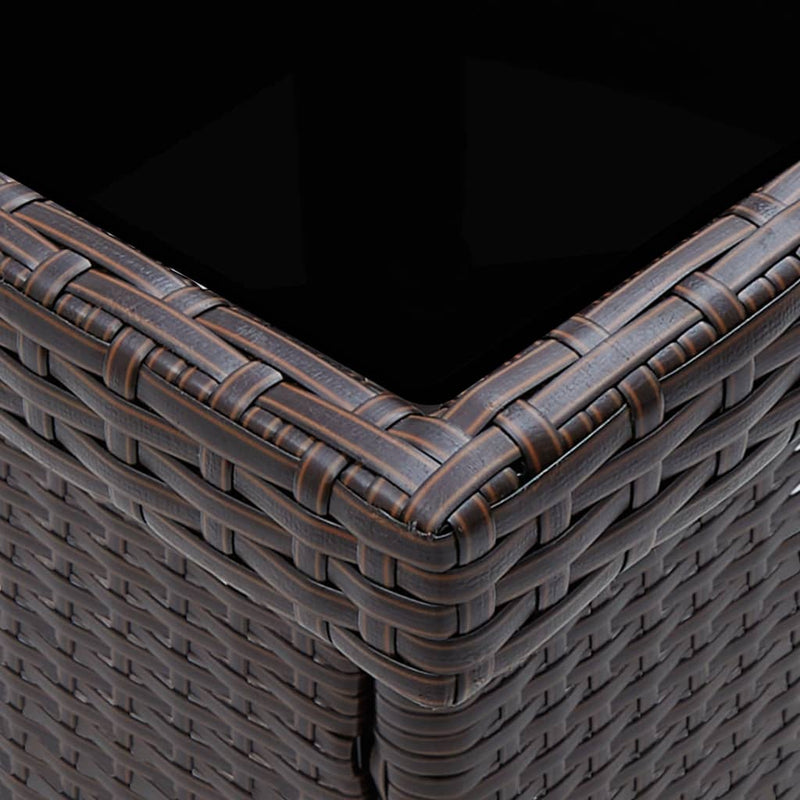 vidaXL barna polyrattan kerti étkezőasztal