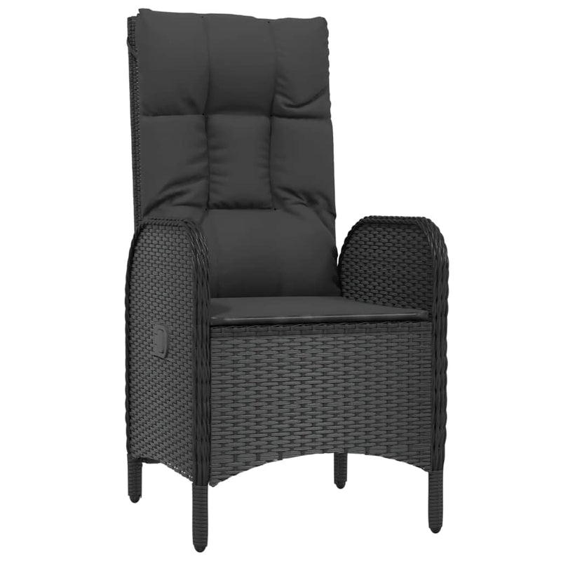 vidaXL 2 db fekete polyrattan kültéri szék