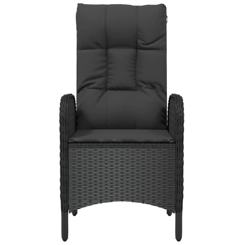 vidaXL 2 db fekete polyrattan kültéri szék