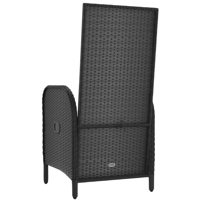 vidaXL 2 db fekete polyrattan kültéri szék
