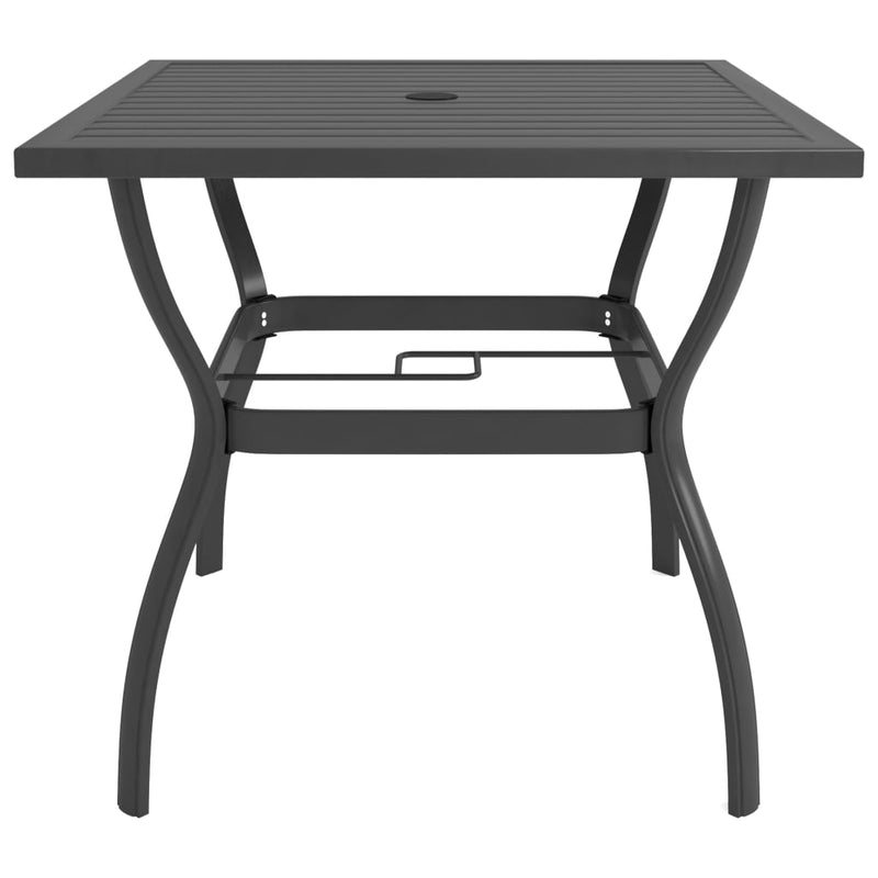 vidaXL antracitszürke acél kerti asztal 81,5 x 81,5 x 72 cm